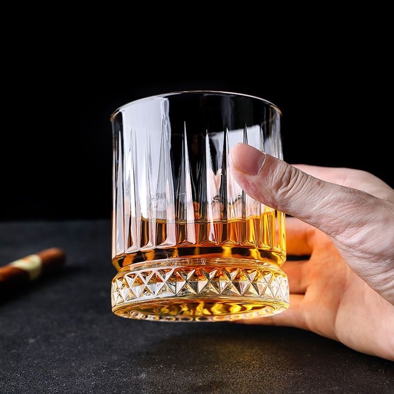 11oz Crystal wine classical striped whiskey glass bar vodka glass cup