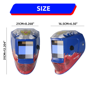 Masque de soudage à écran large avec 4 capteurs d'arc, ombrage réglable, alimentation solaire, vision couleur réelle, pour TIG MIG MMA, découpe et meulage - Product Image 2