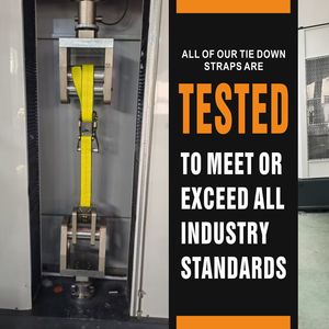 工場直送 工業用貨物 2インチ 30フィート ラチェット式タイダウンストラップ チェーンアンカー付き - Product Image 6