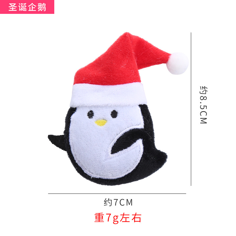 Black white Christmas penguin