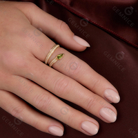 Bague ouverte serpent minimaliste tendance Gemnel en argent 925 véritable avec zircon cubique de haute qualité, idéale pour les fêtes, mariages ou comme cadeau