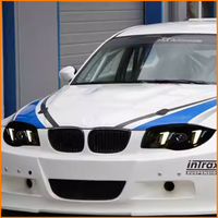 Pour BMW Série 1 E87 E82 E81 Paire de phares LED 2004-2011 G82 Spécifications supérieures DRL à motif dents de chien Amélioration pour Hatchback Coupé Cabriolet
