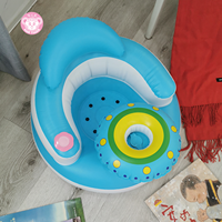 Chaise gonflable bleue et blanche de videur de culbuteur de PVC pour la chaise dinante pliable d'enfants de bébé avec le nouveau Offre Spéciale de conception de musique de sac
