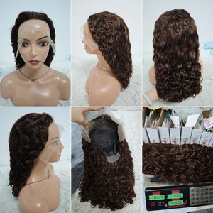 Promotion 59$ Letsfly Roma Curly 13x4 Lace Frontal Bob Wigs 16 18 Inches 2 Tones Human Hair Wholesales 1BT4T1B - Product Image 4