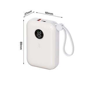 M-Queen Personalized Portable Power Bank 10000mah for Phone Customized Fast <b>Charging</b> Powerbank With Built in Cable - Product Image 3