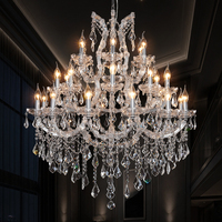 Lustre en cristal minimaliste français Meerosee, lampe en verre courbé créatif, luminaire de style rétro MD98121