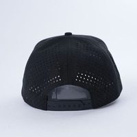 Casquette de baseball à 5 panneaux découpée au laser, design personnalisé, Oxford de haute qualité avec patch brodé, réglable et imperméable pour les activités