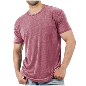 Men's 100% Cotton Casual Crew Neck T-Shirts Breathable Quick Dry Short Sleeve Personalised Custom Washed Jersey Streetwear - Product Image 5