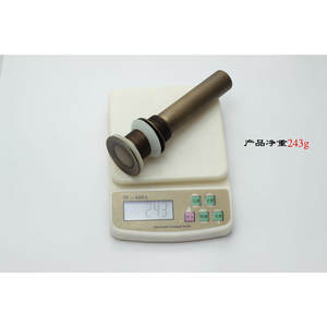 Desagüe de Lavabo Cilíndrico de 80mm con Rosca, Estilo Europeo, Acabado Cobre Antiguo Cepillado, Anticorrosión - Product Image 4