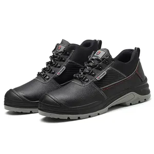 Hot Selling Industrial Protective Breathable Work Boot Casual Trainers Steel Toe Cap Safety Shoes for Men Case Black Auto Mesh