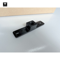 Charnière de sol noire pour portes pivotantes intérieures 100 kg, charnière pivotante étroite, accessoires de quincaillerie de porte hydraulique pour porte en verre