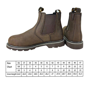 Caldo-vendita Unisex in acciaio punta di sicurezza stivali da lavoro metà taglio cavallo pazzo in pelle da uomo - Product Image 2