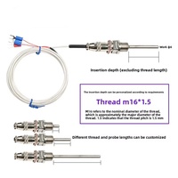 Sonde de température à résistance thermique PT100, type aviation, avec connecteur enfichable, capteur de température, thermocouple de type K