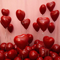 100 pièces rouge Latex amour coeur ballons gonflable Air hélium ballon pour la saint-valentin mariage mariage fête décor fournitures