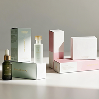 Caja de Papel con Tapa Superior para Envíos de Cosméticos, Perfumes, Aceites Esenciales y Sueros Faciales, con Impresión Universal y Logotipo Personalizado del Proveedor