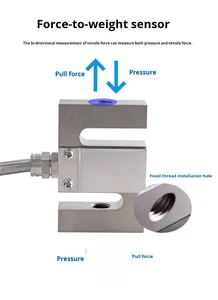 خلية تحميل مصغرة مقاومة للماء من النوع S بسعة 150 كجم، مستشعر قوة عالي الدقة بدرجة حماية IP65 ودقة 0.03% من النطاق الكامل، 380 فولت، نطاق حرارة من -20 إلى +70 درجة مئوية - Product Image 6