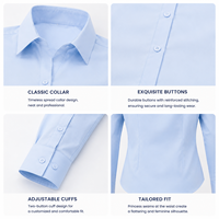 Chemises d'uniforme d'entreprise sur mesure OEM en cellulose régénérée à 50,9 %, polyester à 44,4 % et élasthanne à 4,7 %, extensibles