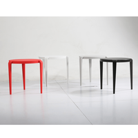 Meubles de maison nordique en plastique PP salon Design Simple Table basse ronde empilable moderne