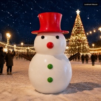 Mascotte de Noël Renne en FRP, Tête Cubique, Dessin Animé Mignon, Décoration de Centre Commercial, Cornes Dorées, Nez Rouge, Finition Brillante, Personnalisable, Vente en Gros