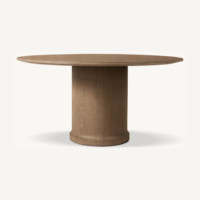 Ensemble de table à manger en bois de chêne de style moderne, écologique, pour hôtel et villa, chaises de salle à manger rondes avec options personnalisées