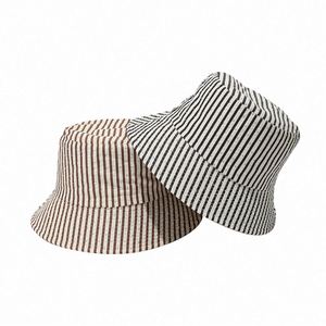 Chapeau de soleil d'été Landfond, design artistique rayé avec des diamants scintillants, chapeau de pêcheur à large bord - Product Image 5