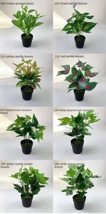 Adornos de jardín para el hogar, plantas artificiales para exteriores, plantas artificiales en maceta, Monstera, bonsái, árbol de ficus, palmera Artificial, árbol de plátano