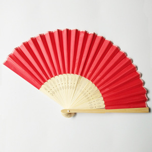 Éventail pliant en soie et polyester, style nervures, pour la danse, les fêtes, les festivals, les anniversaires et les mariages - Vente en gros - Product Image 4