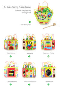 Abacus rotatif <span class=keywords><strong>Cube</strong></span> boîte au trésor éducatif <span class=keywords><strong>en</strong></span> <span class=keywords><strong>bois</strong></span> forme correspondant jouets Instrument de musique pour les enfants - Product Image 3