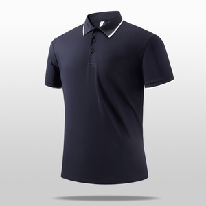 Polo de manga corta para hombre, informal, para golf y running, de secado rápido, con diseño de cuello a juego de colores, anti-bolitas, liso. - Product Image 6