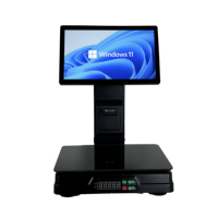 Báscula de Pesaje con Pantalla Táctil Capacitiva para Punto de Venta, Pantalla Doble, PC con Windows/Android, Wi-Fi 6, Memoria de 4GB/8GB/16GB, SSD de 32G/64G/128G