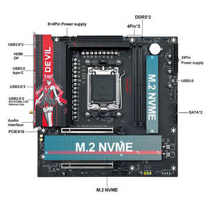 เมนบอร์ด Jingyue B650 รองรับ DDR5 สำหรับซีพียู Ryzen AM5 สำหรับเล่นเกมบนเดสก์ท็อป รุ่น <span class=keywords><strong>R5</strong></span> 9600X/7500F/8400F/R7 9700X ชิปเซ็ต B650 รองรับหน่วยความจำคู่ - Product Image 5