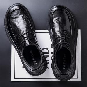 Nouvelles chaussures en cuir véritable de haute qualité pour hommes, chaussures en cuir tissé rétro, chaussures habillées formelles à bout pointu en cuir véritable pour hommes - Product Image 4