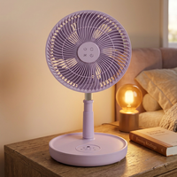 Ventilateur pliable en plastique de 10 pouces, angle de tête réglable, 5 vitesses, rangement facile, réglage de la durée d'utilisation, multi-operations, pour l'extérieur