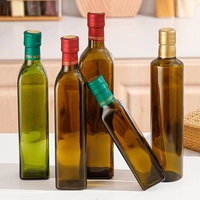 Bouteilles en verre pour sauce soja, vinaigre, huile d'olive, cuisine, emballage, 100 ml, 250 ml, 500 ml, 750 ml, 1000 ml