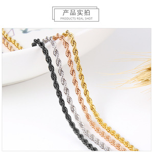 Кубинская цепочка «Фигаро» из нержавеющей стали, ширина 2/3/4/5 мм - Product Image 6