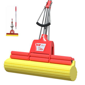 KOOCCA ローラースポンジモップ、吸水性リフィル3個付き、セルフスクイーズスポンジモップ、PVAスポンジモップ、超吸収性フロアクリーニングクリーナー - Product Image 2