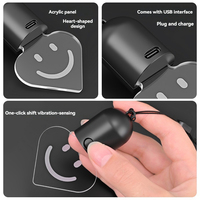 Ampoule Cœur Souriant à Succès pour Éclairage d'Ambiance Automobile, Décoration de Rétroviseur de Voiture Sans Câblage