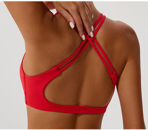 Il tipo di bretella da donna con bretelle Yoga con stile di amore incrociato contiene cuscinetto per il seno per indossare vestiti per il Fitness biancheria intima sportiva all'aperto - Product Image 2