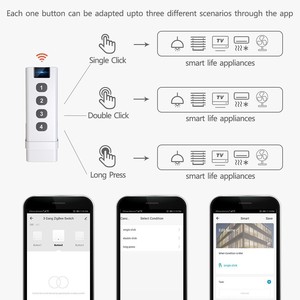 Tuya Smart Zigbee 2.4GHz Scene <strong>Switch</strong> <strong>Remote</strong> Control Wireless Dimming Freely Stick Battery Powered 23A - Product Image 4
