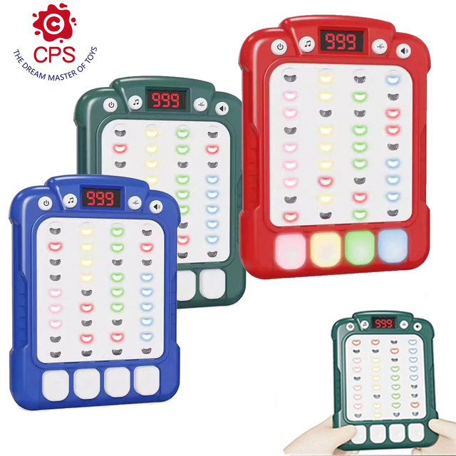 2025 New Fast Press Quicks Push Game Console Fidgets Toys Handheld Puzzle Game Sensory Toys with Music and Light-up for Kids