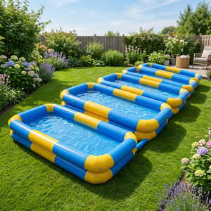 Grande <span class=keywords><strong>piscine</strong></span> gonflable pour adultes, fabriquée en Chine, parc aquatique extérieur pour la maison ou la terre, avec des jeux amusants - Product Image 1