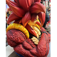 Buste GK grandeur nature personnalisé en fibre de verre Anime japonais résine Dragon Ball Goku Kakarotto Statue pour cadeau de Collection