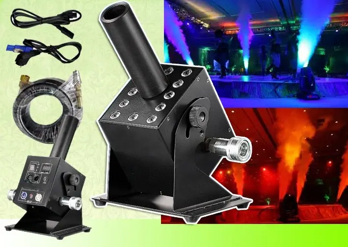 Toptan DMX512 tek boru sahne Co2 Jet makinesi CO2 duman makineleri özel efektler topu