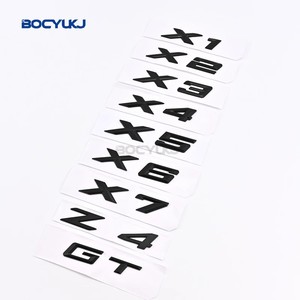 โครเมียมสีเงินเงาสีดำ X1X2X3X4X5X6X7 Z4 GT ABS ตัวเลข ตัวอักษร ตราสัญลักษณ์ สำหรับ BMW ซีรีส์ E63 E64 F06 F12 F13 G32 - Product Image 5