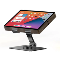 Support de tablette universel stable en acier pliable réglable en métal support de tablette rotation à 360 degrés pour ipad