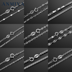 ANMIYA 2mm 3mm <strong>Chunky</strong> Figaro Necklace 925 <strong>Silver</strong> Cuban Link Twisted Rope <strong>Chain</strong> for Jewelry Making 40cm 45cm - Product Image 5