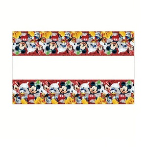Kit de vaisselle jetable pour fête d'<span class=keywords><strong>anniversaire</strong></span>, thème <span class=keywords><strong>Mickey</strong></span> Mouse dessin animé noir et rouge, comprenant assiettes en papier, gobelets et nappe - Product Image 6