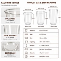Gobelet à bulles en PET transparent de 500 ml en forme de U avec logo personnalisé, calibre 95 mm, jetable, pour thé au lait, avec couvercle – Vente en gros
