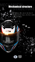 Casque de moto modulaire rabattable homologué DOT, double visière, casque de moto, EPS haute densité, résistance aux chocs, équipement de sécurité ABS