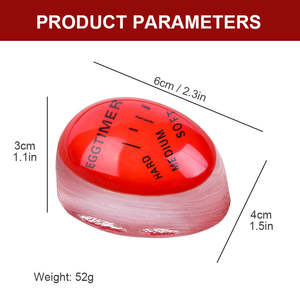 <span class=keywords><strong>Minuterie</strong></span> de cuisson pour oeufs à la coque, gadget de cuisine sensible à la chaleur et changeant de couleur - Product Image 3
